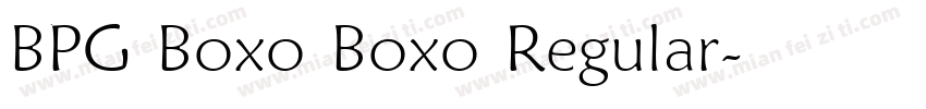 BPG Boxo Boxo Regular字体转换